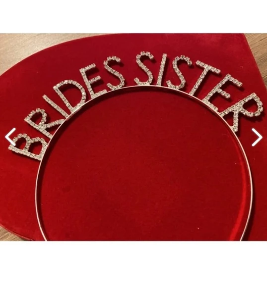 Elmas Taşlı Brides Sıster Metal Taç Gümüş