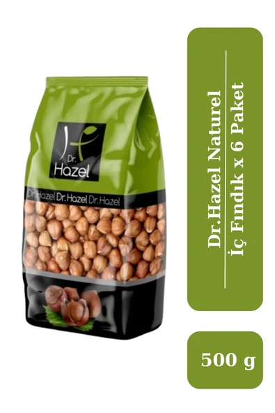 Drhazel Naturel Çiğ İç Fındık 500 g x 6 Paket