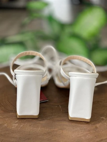 Pierre Cardin Bilekten Bağcıklı Beyaz Kadın Ayakkabı PC52269 - 4