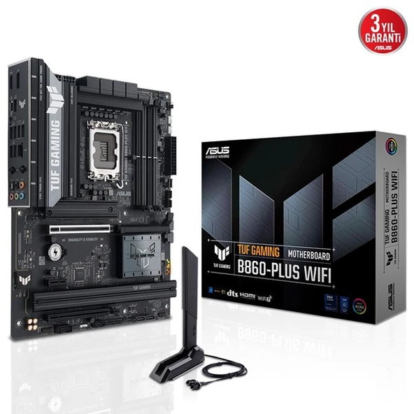 ASUS TUF GAMING B860-PLUS WIFI-7 DDR5 HDMI DP PCIE 5.0 1851p ATX ürün görseli