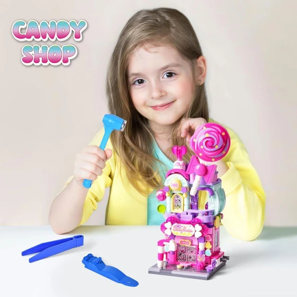 Keeppley City Corner K28012 Sky Candy Shopre Gökyüzü Şeker Dükkanı Yapı Blokları Oyuncak Seti - 5
