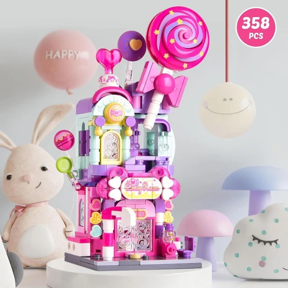 Keeppley City Corner K28012 Sky Candy Shopre Gökyüzü Şeker Dükkanı Yapı Blokları Oyuncak Seti - 3