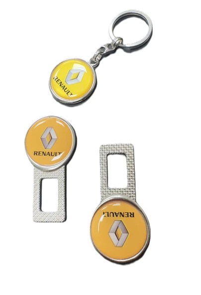 Renault Emniyet KMR Metal Toka 1 Çift Ve Anahtarlık 1 Adet