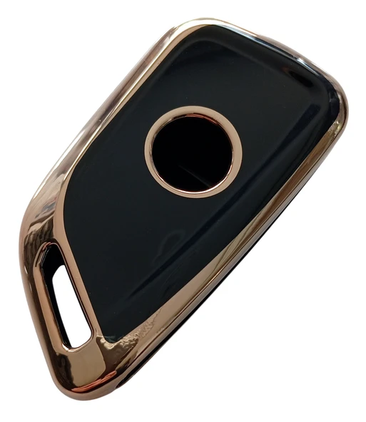 Bmw Tipli KD Keydiy NB29 Uyumlu Kumanda Anahtar Kılıfı Oto Anahtarlık Siyah Gold - Resim 3