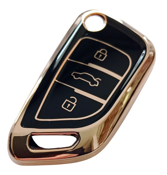 Bmw Tipli KD Keydiy NB29 Uyumlu Kumanda Anahtar Kılıfı Oto Anahtarlık Siyah Gold - Resim 2
