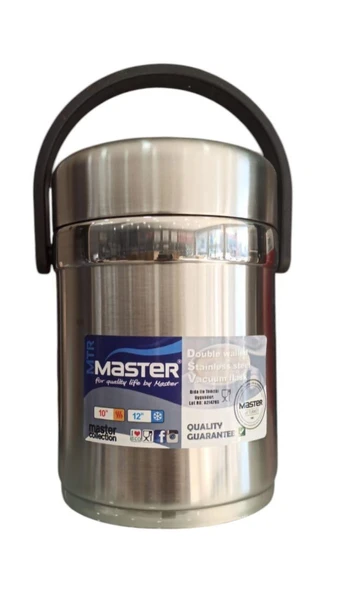 Master MTR-YT2000 3lü Çelik Yemek Termosu Sefer Tası Yemek Taşıma Kabı 2 Litre - 2