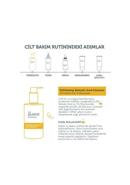 The Purest Solutions Exfoliating Salicylic Acid Cleanser 0,5 % Salicylic Acid 1% Niacinamide - 2