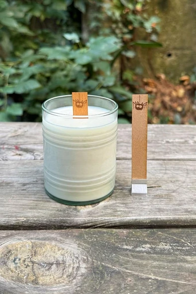 Ahşap Düz Model 15mm en x 100mm boy x 0,5mm kalınlık HALLOWEN TEMALI DESEN Mum Fitili + Sehpa (12 Adet) - Resim 8