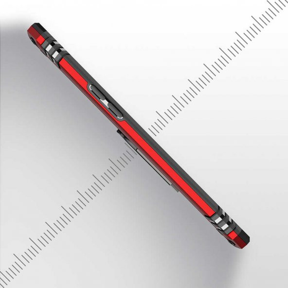 Oppo Reno 4 Lite Kılıf Zore Vega Yüzük Standlı Zırh Kılıf - 12