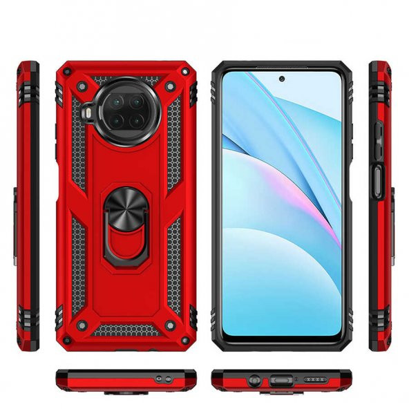 Xiaomi Redmi Note 9 Pro 5G Kılıf Vega Yüzük Standlı Zırh Kılıf - 11