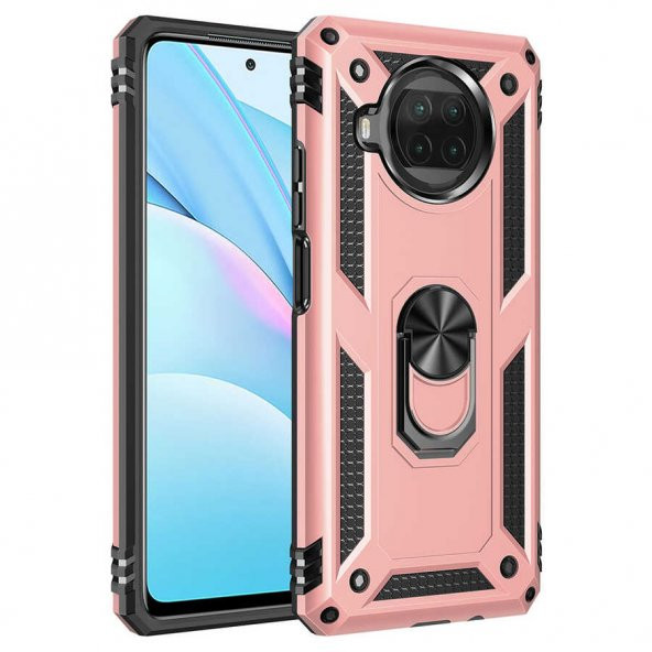 Xiaomi Redmi Note 9 Pro 5G Kılıf Vega Yüzük Standlı Zırh Kılıf - 6