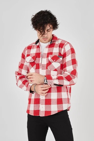 Erkek Oduncu Gömlek - Pembe - 4