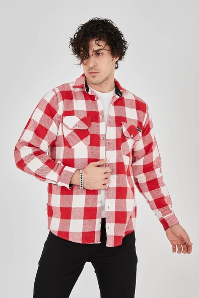 Erkek Oduncu Gömlek - Pembe - 6