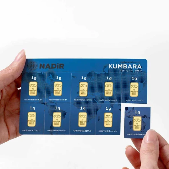 AgaKulche Kumbara 10 x 1 gr 995 24 Ayar Nadir Külçe Altın - 3