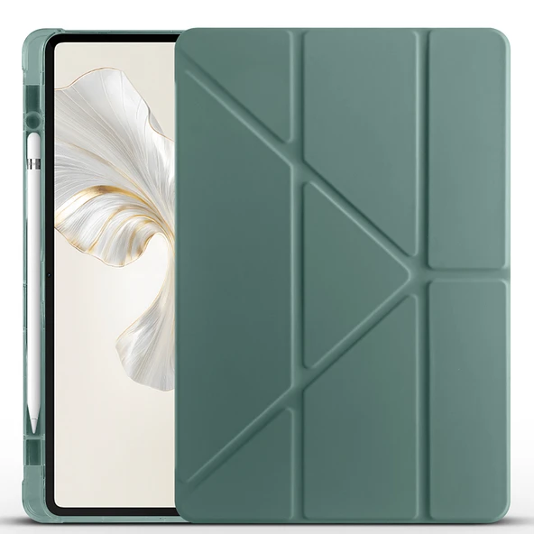 Honor Pad 9 Kılıf Zore Tri Folding Kalem Bölmeli Standlı Kılıf - 7