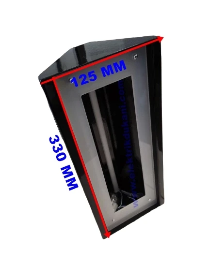 Görüntülü Zil Paneli Çevirme Aparatı SİYAH 330mm x 125mm (Kameralı Tuşlu Panellere Uyumlu)
