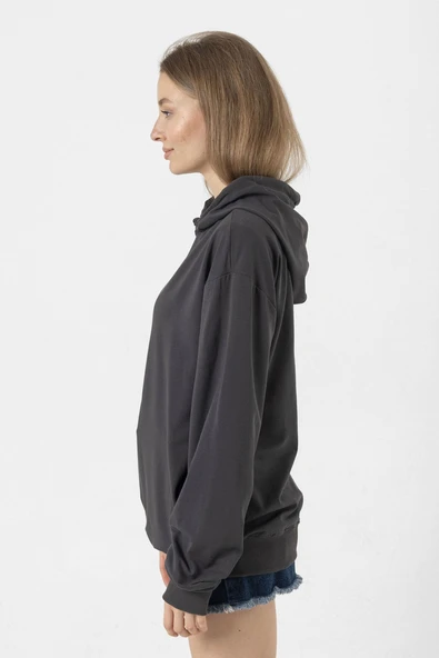 Happy New Year 2025 Essential Füme Kadın 2ip Kapşonlu - Resim 4