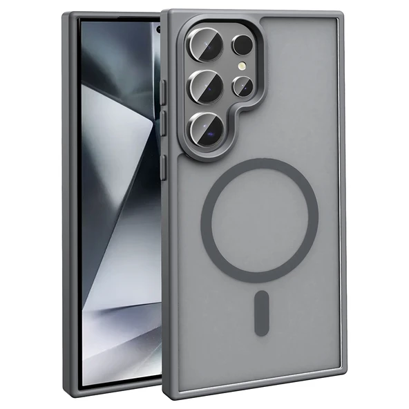 Galaxy S25 Ultra Kılıf Magsafe Şarj Özellikli Mat Arka Yüzey Zore Sio Kapak - Resim 2