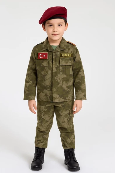 Single Sword Çocuk Asker Kıyafeti - 8