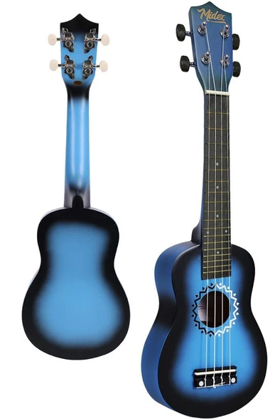 Midex UKX-600BL Sunburs Efektli Maun Concert Ukulele Full Set - 2