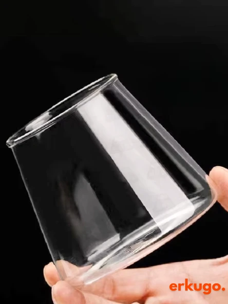 2 Adet Borosilikat Sunum Bardağı, Kahve Bardağı, Meşrubat Bardağı, Isı Dayanıklı Bardak (400 ml) Utea - Resim 4