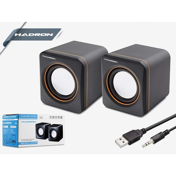 Hoparlör Speaker Usb 1+1 Hadron HD6049 Siyah