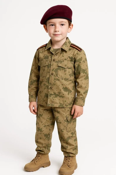 Single Sword Çocuk Asker Kıyafeti - 4