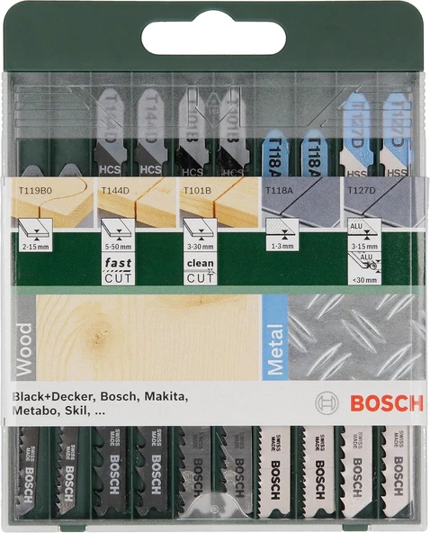 Bosch 2609256746 10 Parça Dekupaj Testere Bıçağı Seti
