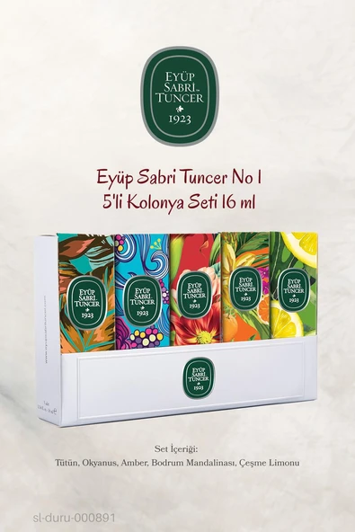 3 Adet Eyüp Sabri Tuncer 5'li Kolonya Set No 1 ve ROSIE Doğal Pamuk - Resim 3