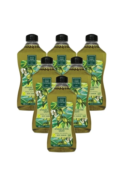 Eyüp Sabri Tuncer Doğal Zeytinyağlı Sıvı Sabun Ayvalık Zeytin Çiçeği 1500 ML Pet Şişe x 6 ürün görseli
