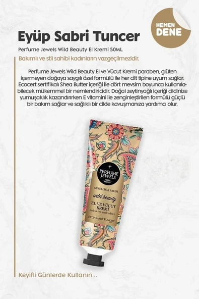 Eyüp Sabri Tuncer Perfume Jewels Wild Beauty El Kremi 50ML - Resim 2