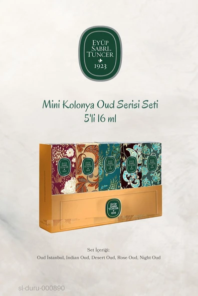 Eyüp Sabri Tuncer  3'lü Mini Kolonya Oud Serisi Seti 5'li 16 ml ve ROSIE Pamuk 60'lı - Resim 3