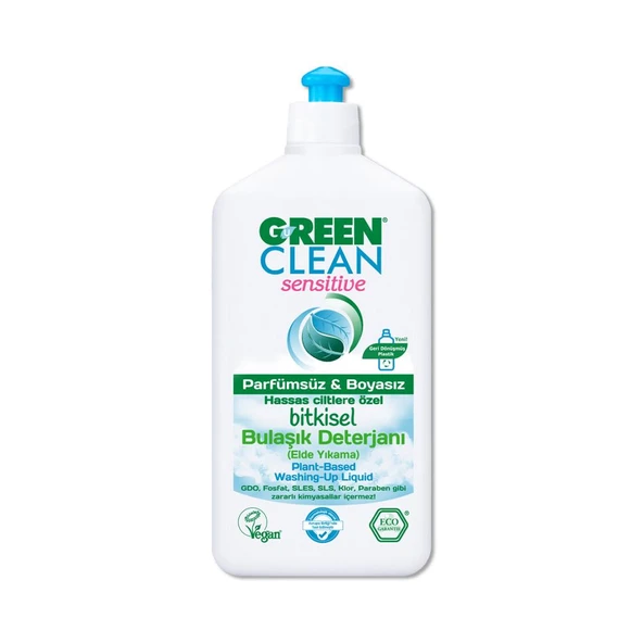 Green Clean Sensitive Bitkisel Bulaşık Deterjanı 500 ml