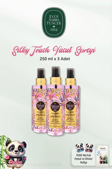 Eyüp Sabri Tuncer 3 Adet Pj Body Splash Silky Touch 250 ml ve ROSIE Doğal Pamuk