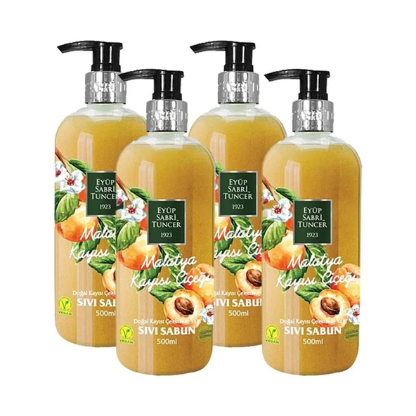 Eyüp Sabri Tuncer Malatya Kayısı Çiçeği Sıvı Sabun 500 ml x 4 ürün görseli