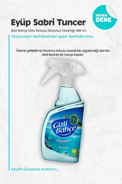 Eyüp Sabri Tuncer 3'lü Gizli Bahçe Oda Kokusu Okyanus 500 ml ve Pamuk ROSIE - Resim 2