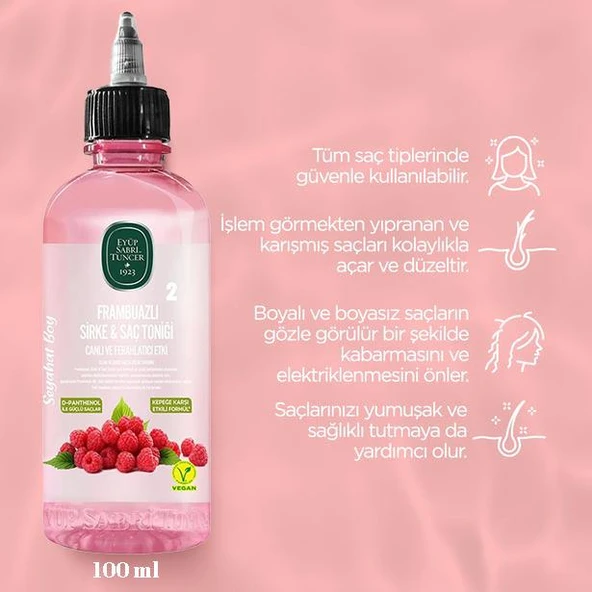 Frambuazlı Sirke & Saç Toniği 500 ml - Resim 2