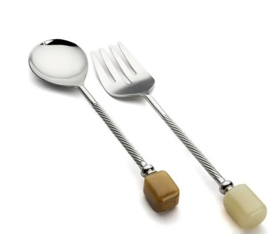 Mikasa Moor Rayn Gümüş 2li Salata Servis Seti P327.802037