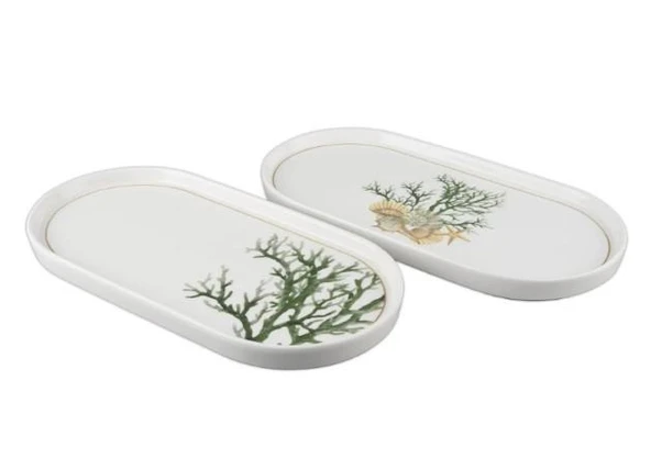 Mikasa Moor Marinet 2li Oval Servis Tabağı Seti 32x16cm P123.813088
