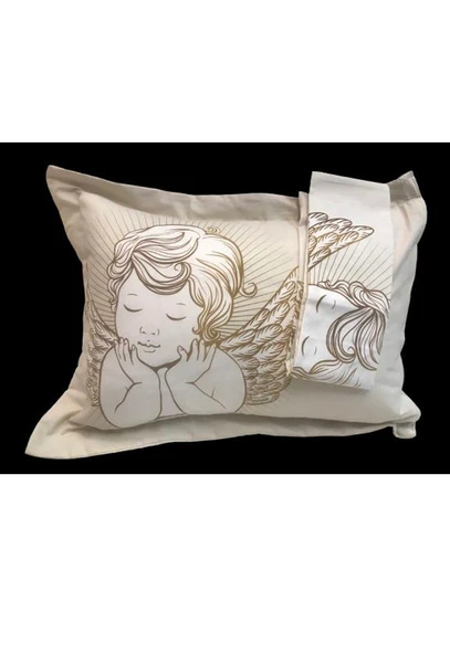 yastık kılıfı(volanlı-dekoratif melekli yastık kılıfı) - 4