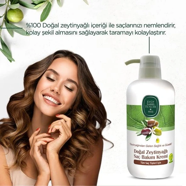 Eyüp Sabri Tuncer 3'lü Doğal Zeytinyağlı Saç Kremi 600 ml ve ROSIE - Resim 4
