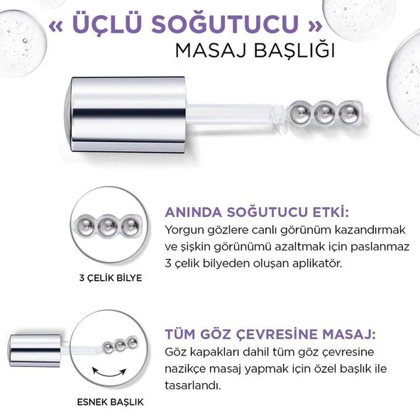 3 Adet Loreal Paris Revitalift Filler Göz Serumu 20 ml ve ROSIE - 5