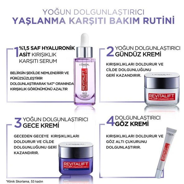 Loreal Paris 3 Adet Revitalift Filler Yaşlanma Karşıtı Göz Kremi 15 ml ve ROSIE - 3