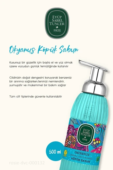 Eyüp Sabri Tuncer Zeytinyağlı Okyanus Köpük Sabun 500 ML - Resim 2
