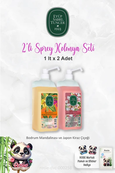 Eyüp Sabri Tuncer  1 Litrelik Sprey Başlıklı Bodrum Mandalinası, Japon Kiraz Çiçeği ve ROSIE ürün görseli