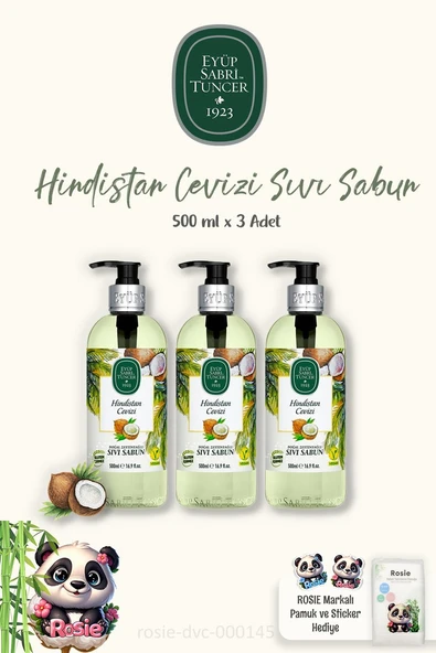 Eyüp Sabri Tuncer Hindistan Cevizi Doğal Zeytinyağlı Sıvı Sabun 500 ml ürün görseli