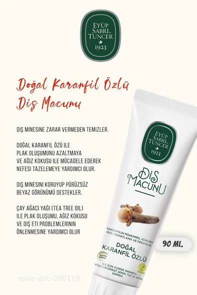 Eyüp Sabri Tuncer Karanfil Özlü Diş Macunu 75 ml - Resim 2