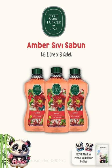 Eyüp Sabri Tuncer Doğal Zeytinyağlı Sıvı Sabun Amber 1500 ML