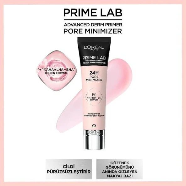 3 Adet Loreal Paris Prime Lab 24H Gözenek Küçültücü Makyaj Bazı ve ROSIE - 6