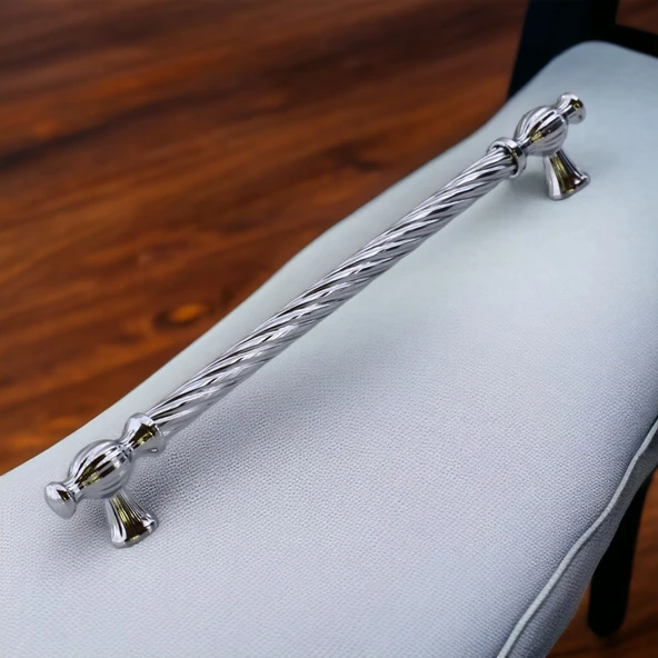 Burma Metal Gümüş Kulp 224 mm Mobilya Çekmece Mutfak Dolabı Dolap Kapak Kulpları Kulb Kulpu 22.4 cm - Resim 4